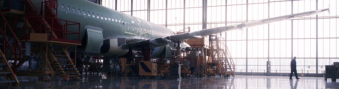 Airplane assembly line